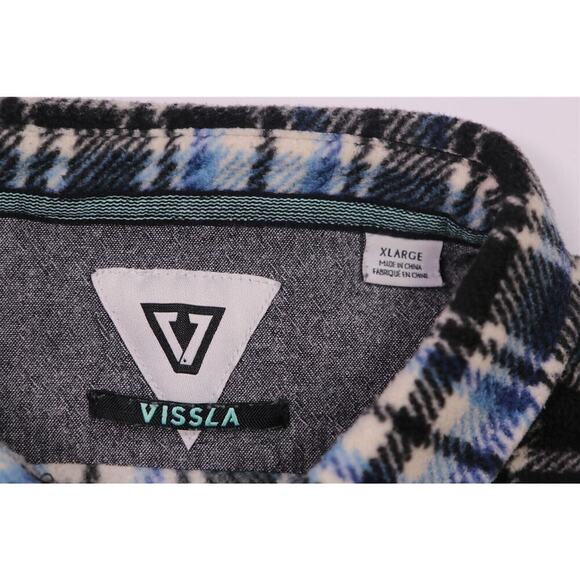 Vissla Men's Eco-Zy Polar Flannel Button-Up Shirt Jacket Men's XL - Picture 6 of 8